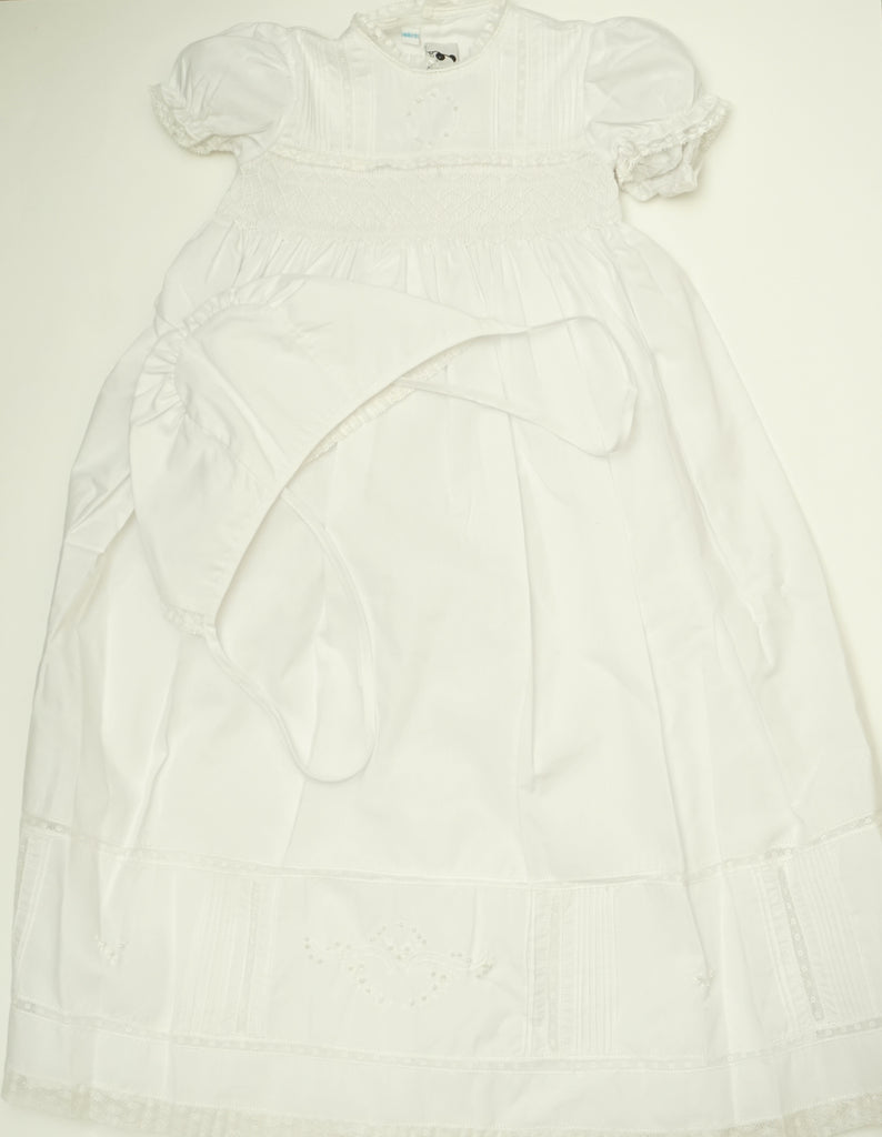 Beautiful White Baby Gown 3pc