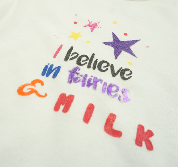 Believe in Fairies and Milk Onesie Tutu