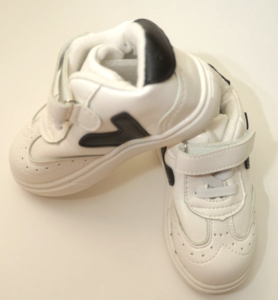 White and Navy Blue Strap Shoes