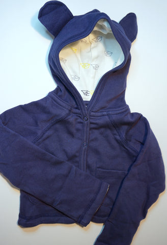 Organic Cotton Blue Hoody Sweatshirt