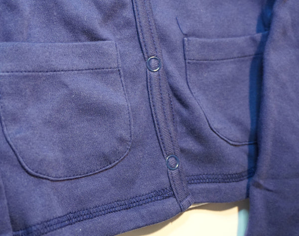 Organic Cotton Blue Hoody Sweatshirt